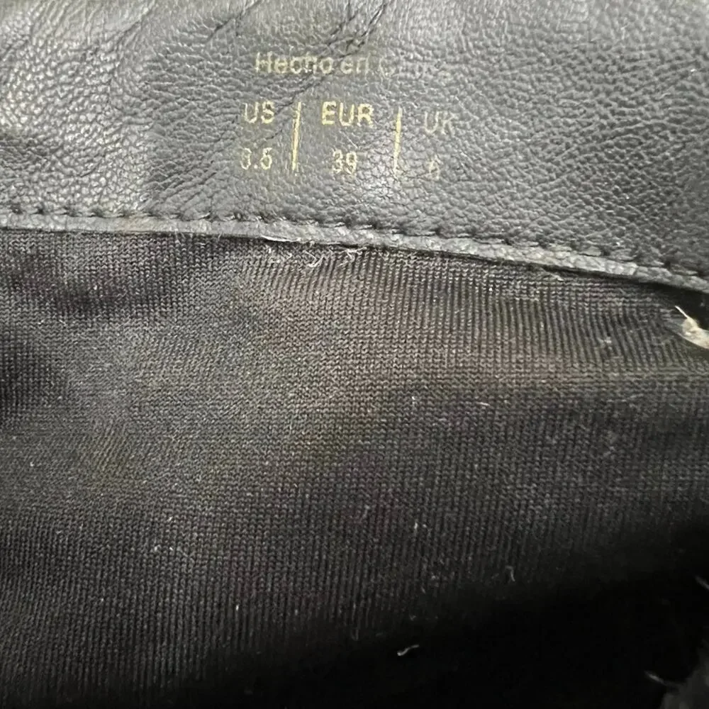 Aldo Sequin Gold Black Velvet Floral Brocade Block Heel Ankle Boots size 8.5 - Picture 7 of 7